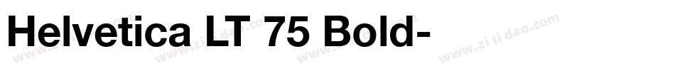 Helvetica LT 75 Bold字体转换